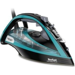 Tefal Ultimate Pure FV9844E0 Steam Iron 3200W - Powerful, Stylish Black & Green Design for Effortless Ironing!